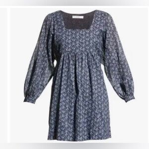 Joie Cotton‎ Dress in Graphic Blue Multi